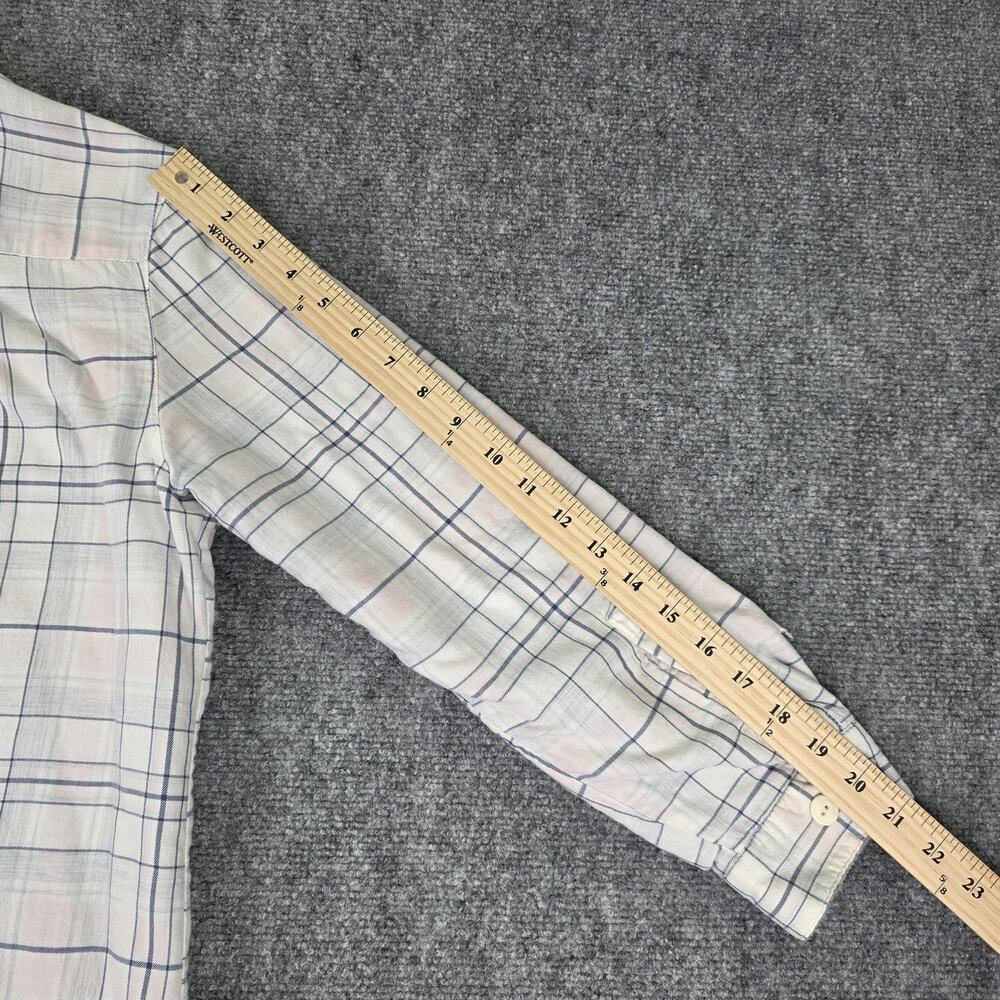 LL Bean Shirt Womens Small Petite Pink Plaid Fleece Lined Button Front Casual - Picture 7 of 16